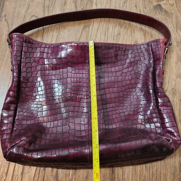 DONALD J. PLINER croc embossed tote shoulder bag - Picture 8 of 11